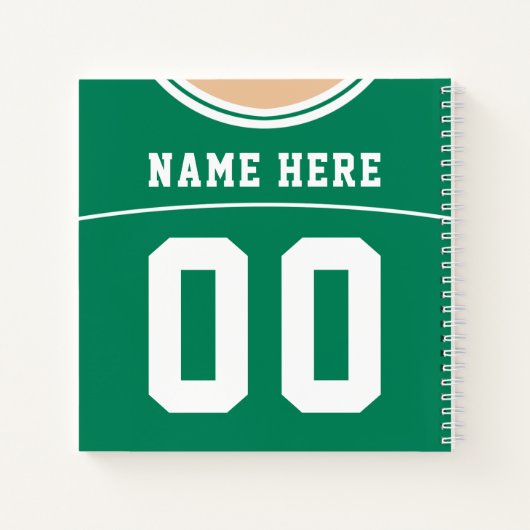 Football Jersey Individuelle Name & Number Notizblock (Rückseite)