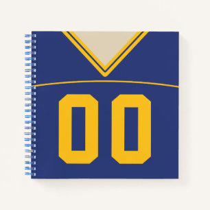 Football Jersey Individuelle Name & Number Notizbuch