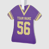 Football Jersey Lila Gold Uniform mit Foto Ornament (Vorderseite)