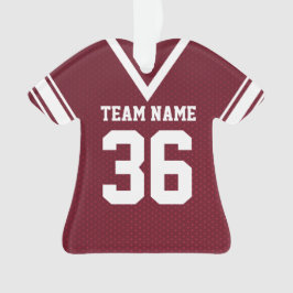Football Jersey Maroon Uniform mit Foto Ornament