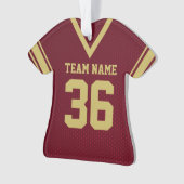 Football Jersey Maroon Uniform mit Nummer Ornament (Vorderseite)