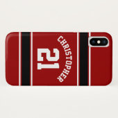 Football Jersey Personalisierter Name Case-Mate iPhone Hülle (Rückseite (Horizontal))