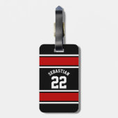 Football Jersey Personalisierter Name Gepäckanhänger (Rückseite vertikal)