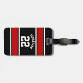 Football Jersey Personalisierter Name Gepäckanhänger (Rückseite horizontal)