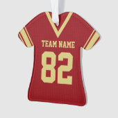 Football Jersey Red Gold Uniform mit Foto Ornament (Vorderseite)