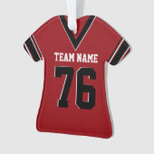 Football Jersey Red Uniform mit Foto Ornament (Vorderseite)