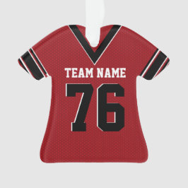 Football Jersey Red Uniform mit Foto Ornament