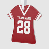 Football Jersey Red Uniform Ornament (Vorderseite)