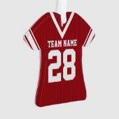 Football Jersey Red Uniform Ornament (Vorderseite)