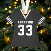Football Jersey Sports Team Uniform Black Ornament