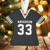 Football Jersey Sports Team Uniform Black Ornament