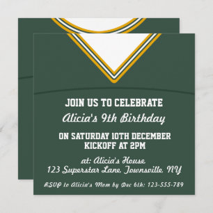 Football Jersey Themed Party Einladendes Template, Einladung