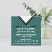 Football Jersey Themed Party Einladung Template, L (Stehend Vorderseite)