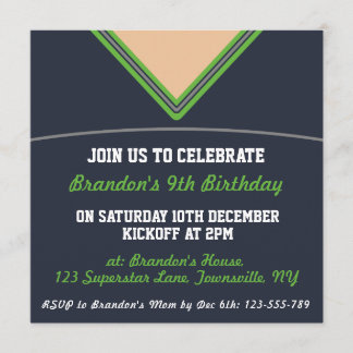 Football Jersey Themed Party Einladung Template, L