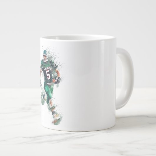 Football Jumbo-Tasse (Vorderseite Rechts)