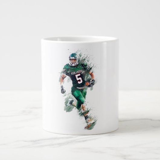 Football Jumbo-Tasse (Vorderseite)