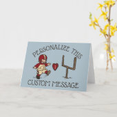 Football Kick Heart Karte (Gelbe Blume)