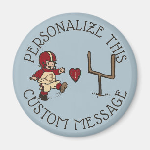 Football Kick Heart Magnet