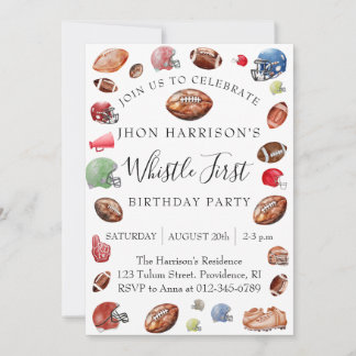 Football Kindergeburtstag Party Einladung