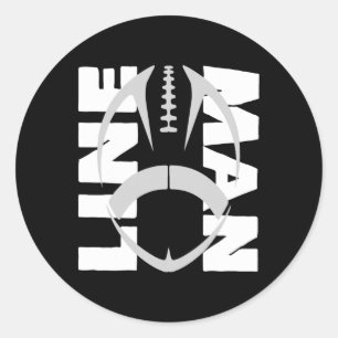 Football Lineman - Offensive Verteidigungslinie Runder Aufkleber