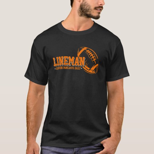 Football Lineman Serving Pancakes Sport T-Shirt (Vorderseite)