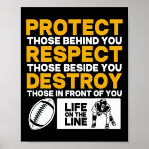 Football Lineman Shirt - Schützen Poster
