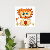 Football Lion Poster (Heimbüro)