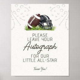 Football Little All Star Autograph Reisebuch Poster