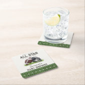 Football Little All Star Touchdown Baby Shower Rechteckiger Pappuntersetzer (Vor Ort)