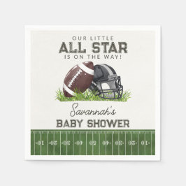 Football Little All Star Touchdown Baby Shower Serviette