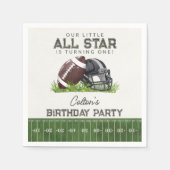Football Little All Star Touchdown Birthday Party Serviette (Vorderseite)