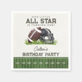 Football Little All Star Touchdown Birthday Party Serviette