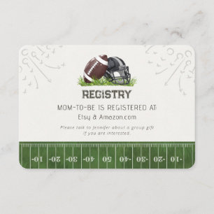 Football Little All Star Touchdown Registry Begleitkarte