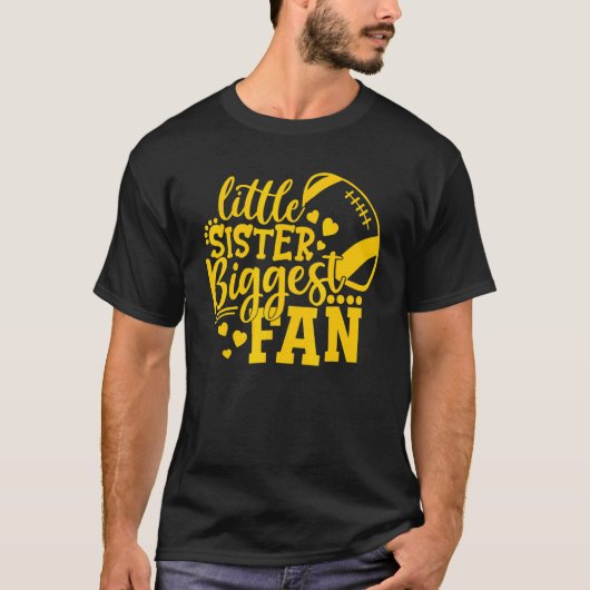 Football Little Sister Biggest Fan  Football Siste T-Shirt (Vorderseite)