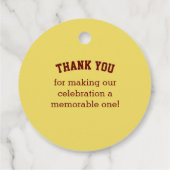 Football Look Gold Geschenkanhänger (Rückseite)