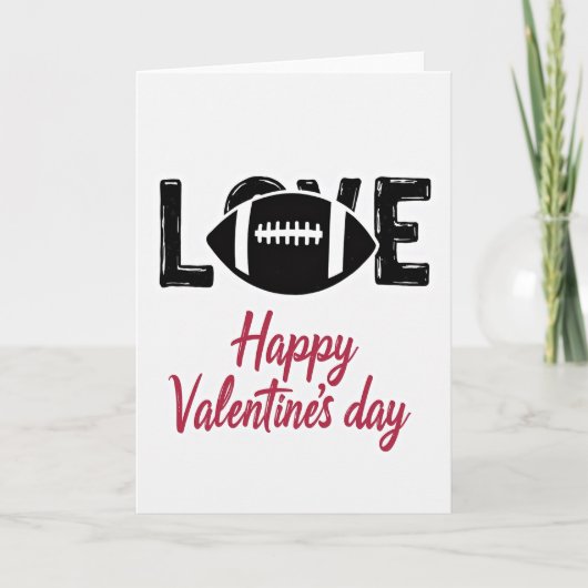 Football Love Valentine Card Karte (Vorderseite)