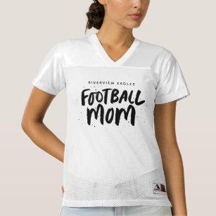 Football Mama cool Schwarz-Weiß-personalisiert Frauen Football Trikot