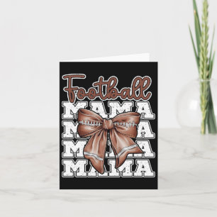 Football Mama Coquette Bow Sport Mama Mütter Tag G Karte