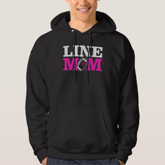 Football Mama Football Lineman Mama Line Mama Hoodie (Vorderseite)