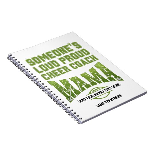 Football-Mama JEMANES LOUD PROUD MAMA-Game-Plan Notizblock (Rechte Seite)