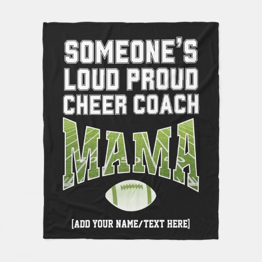 Football Mama JEMANES LOUD STOLZ KIRCHEN COACH MAM Fleecedecke (Vorderseite)