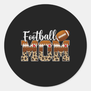 Football Mama Mama Muttertag Jubeljunge jubeln Runder Aufkleber