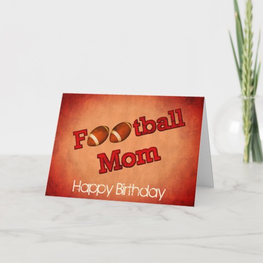Football Mama Niedliche Geburtstag Card Karte (Vorderseite)