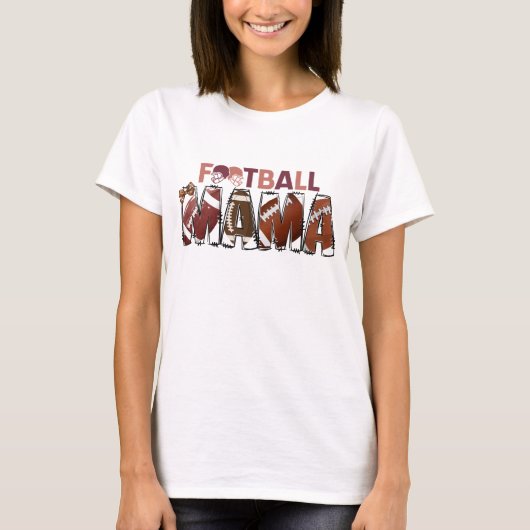 Football Mama Shirt Cheer Mama Game Day T-Shirt Fo (Vorderseite)