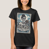 Football Mama Tarot Card Skeleton Football Mama Mo T-Shirt (Vorderseite)