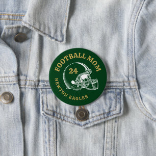 Football Mama Vintag Football Helm Personalisiert Button