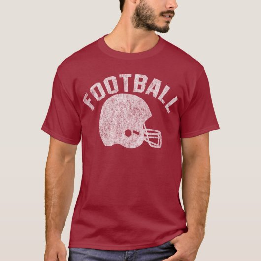 Football mit Helm T-Shirt (Vorderseite)