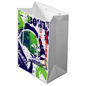 FOOTBALL MITTLERE GESCHENKTÜTE (Vorderseite Schrägansicht)