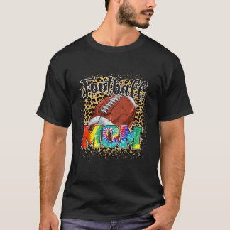 Football Mom Leopard Print Mother s Day Sport T-Shirt