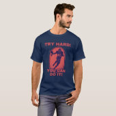 Football Motivation rot - Try Hard! You can Do It! T-Shirt (Vorne ganz)